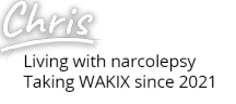 Chris, a real person with narcolepsy with cataplexy taking WAKIX, outdoors by a lake